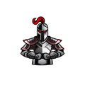 Knight mascot design, vector drawing