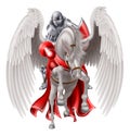 Knight on Pegasus Horse