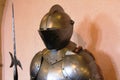 A knight`s armor in an old castle in Vianden, Luxembourg Royalty Free Stock Photo