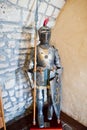 Knight`s armour as a part of an exhebition in museum.