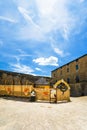 Knight`s court in Chateau de Sedan in summer