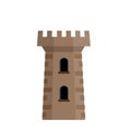 Knight`s fortress. Concept of security, protection and defense. Military building and big tower