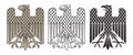 Knight`s heraldic emblem. German heraldic eagle