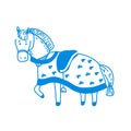 Knight`s Horse cartoon illustration