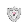 Knight`s shield vector illustration icon Royalty Free Stock Photo