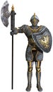 Knight, Shining Armor, Isolated Illustration Royalty Free Stock Photo