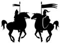 Knight silhouette Royalty Free Stock Photo