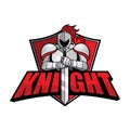 Knight with Silver Armor Logo Design for E Sport Team