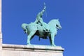 Knight statue front of Basilica of the Sacred Heart paris, France