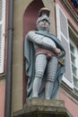 A knight statue in Medieval Europe