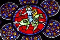 Knight Sword Stained Glass Notre Dame Cathedral Paris France