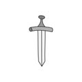 Knight sword vector illustration icon Royalty Free Stock Photo