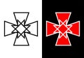 the knight templar cross icon modified in such a way