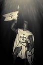 Knight Templar Stood In Ray of Light Royalty Free Stock Photo