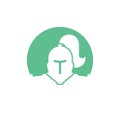 Knight User profile icon. Avatar forum symbol. Placeholder for social networks, forums. Face sign internet online Royalty Free Stock Photo