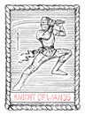 Knight of wands. The tarot card.