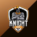 Knight warrior mascot logo template Royalty Free Stock Photo