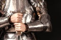 Knight wearing armor Royalty Free Stock Photo