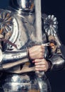 Knight wearing armor Royalty Free Stock Photo