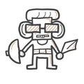 knight wearing sunglasses icon