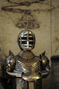 Knightly armor figurine close