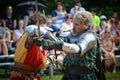 Knights Dueling at Renaissance Festival Royalty Free Stock Photo