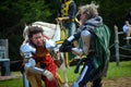 Knights Dueling at Renaissance Festival Royalty Free Stock Photo