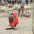 Knights fight in mass brawl Royalty Free Stock Photo