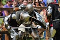 Knights fighting at the Medieval tournament in Grunwald Poland on 13.07.2019