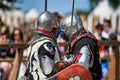 Knights fighting at the Medieval tournament in Grunwald Poland on 13.07.2019