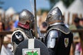 Knights fighting at the Medieval tournament in Grunwald Poland on 13.07.2019