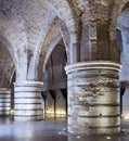 Knights' Halls at old city of acre Royalty Free Stock Photo