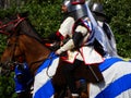 Knights jousting, Wenecja castle, Poland Royalty Free Stock Photo