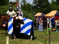 Knights jousting, Wenecja castle, Poland Royalty Free Stock Photo