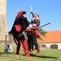 Knights - noblemen fighting Royalty Free Stock Photo