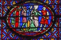 Knights Queen Stained Glass Sainte Chapelle Paris France Royalty Free Stock Photo