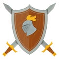 Knights shield medieval weapons heraldic knighthood Royalty Free Stock Photo