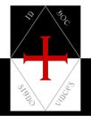 Knights Templar Banner, In hoc signo vinces Royalty Free Stock Photo