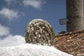 Knights templar cross in stone Royalty Free Stock Photo