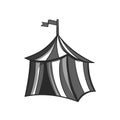 Knights tent icon, black monochrome style