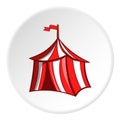 Knights tent icon, cartoon style