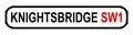 Knightsbridge SW1 Sign Royalty Free Stock Photo