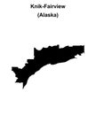 Knik-Fairview outline map Royalty Free Stock Photo