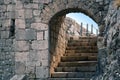 Knin fortress stone door and stairs - Croatia