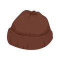knit beanie color icon vector illustration Royalty Free Stock Photo