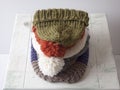 Knit pom pom hats Royalty Free Stock Photo