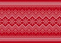 Knit red print. Christmas seamless pattern. Vector illustration