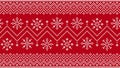 Knit red print. Christmas seamless pattern. Vector illustration