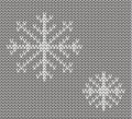 Knit seamless pattern with snowflakes. wool background. . Winter theme. Easy to relocate snowflakes Royalty Free Stock Photo