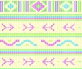 Knited boho vector pattern knited seamless pattern with aztec arrows, trible design pattern